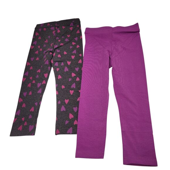 Spotted Zebra Girls Active Stretch Purple & Gray Printed Legging 3T (2-Pack) - Picture 2 of 6